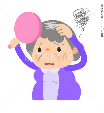 おばあちゃん－白髪 110270336