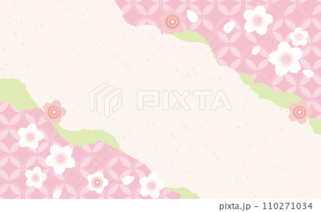 桜 春 和柄 背景イラスト 桜 春 和柄 背景イラスト 110271034
