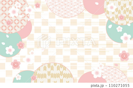 桜　春　和柄　背景イラスト 110271055
