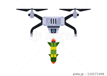 military drone drops ammunition. military drone drops ammunition. 110271406