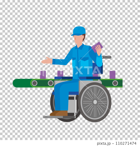 障がい者雇用のイメージイラスト 110271474