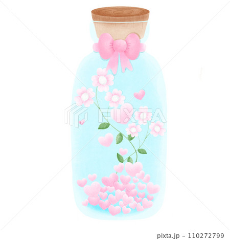 Glass jar, heart, flower, Valentine's Day gift Glass jar, heart, flower, Valentine's Day gift 110272799