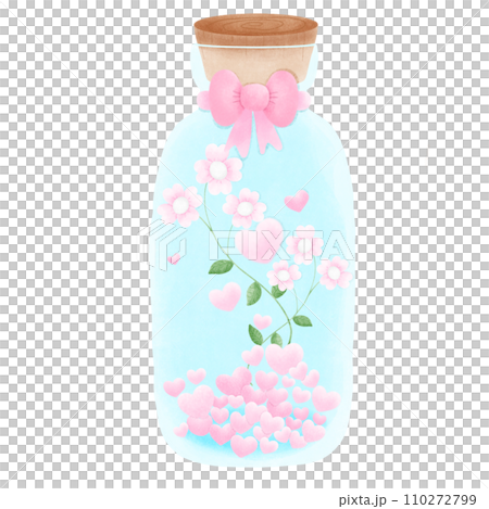 Glass jar, heart, flower, Valentine's Day gift Glass jar, heart, flower, Valentine's Day gift 110272799