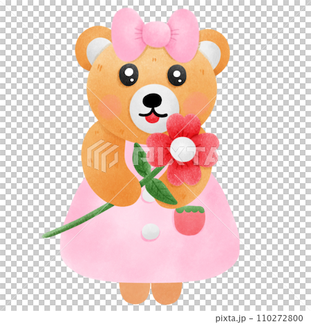 teddy bear with flowers teddy bear with flowers 110272800
