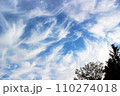 不思議な雲のパターンを見せる空 110274018