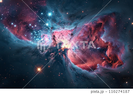 銀河の創造 宇宙の奥深くの星間雲 AI画像 7 110274187