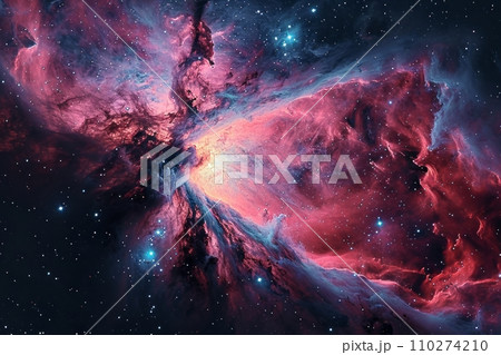 銀河の創造 宇宙の奥深くの星間雲 AI画像 18 110274210