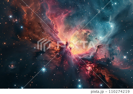 銀河の創造 宇宙の奥深くの星間雲 AI画像 22 銀河の創造 宇宙の奥深くの星間雲 AI画像 22 110274219