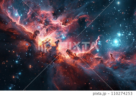 銀河の創造 宇宙の奥深くの星間雲 AI画像 46 銀河の創造 宇宙の奥深くの星間雲 AI画像 46 110274253