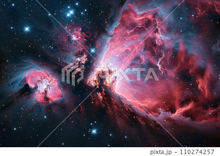 銀河の創造 宇宙の奥深くの星間雲 AI画像 50 110274257