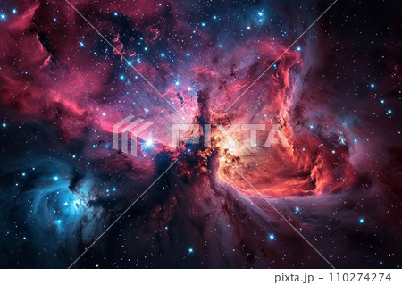 銀河の創造 宇宙の奥深くの星間雲 AI画像 66 110274274