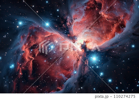 銀河の創造 宇宙の奥深くの星間雲 AI画像 67 110274275