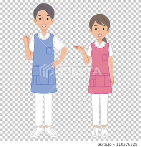 年輕男性和女性護理人員 110276229