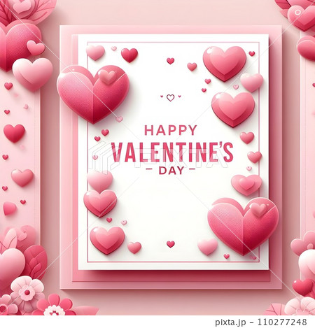 happy valentines day card with heart happy valentines day card with heart 110277248