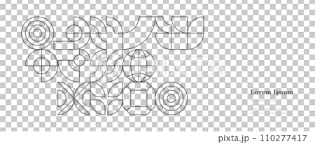 geometry abstract retro bauhaus background transparent 110277417