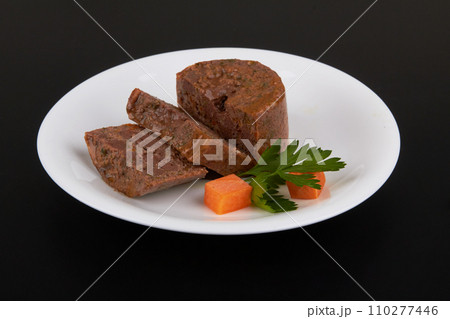 Cat food in a plate 110277446
