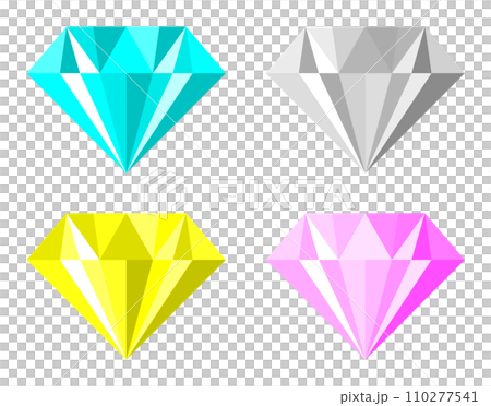 Illustration of expensive gemstones such as diamonds and rubies that shine and shine 110277541