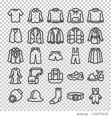 服裝時尚項目圖示集 服裝時尚項目圖示集 110278126
