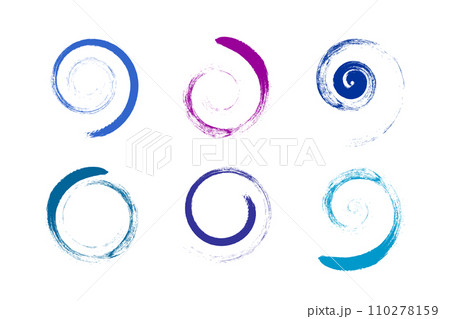 Set of Spiral Design Elements. Abstract Color Swirl Icons. Vector Art. Set of Spiral Design Elements. Abstract Color Swirl Icons. Vector Art. 110278159