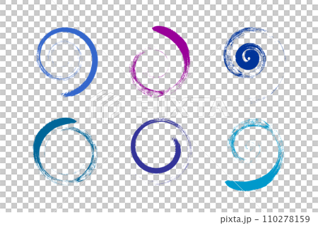 Set of Spiral Design Elements. Abstract Color Swirl Icons. Vector Art. Set of Spiral Design Elements. Abstract Color Swirl Icons. Vector Art. 110278159
