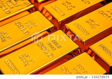 Close up photo a gold bar background Close up photo a gold bar background 110278674
