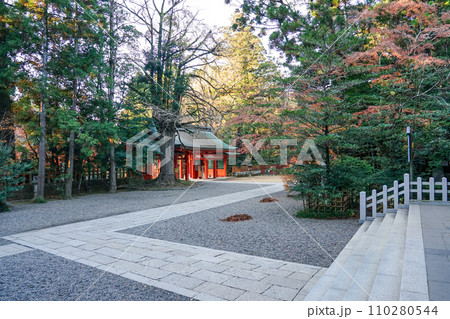 静かな朝の香取神宮 総門(千葉県香取市) 静かな朝の香取神宮 総門(千葉県香取市) 110280544