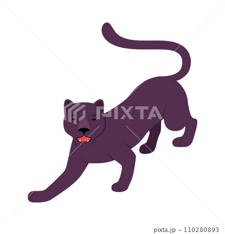 Black Panther. Vector illustration on a white background. 110280893
