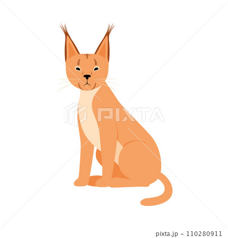 Orange Lynx. Vector illustration on a white background. Orange Lynx. Vector illustration on a white background. 110280911