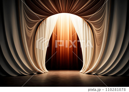 Abstract beautiful textured background with fabric folds. A beautiful scene for your beauty products Abstract beautiful textured background with fabric folds. A beautiful scene for your beauty products 110281078