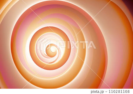 Colorful, smooth and delicious texture of pink and yellow cream with waves 110281108