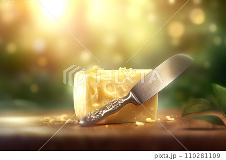 Butter curls on a wooden table Butter curls on a wooden table 110281109