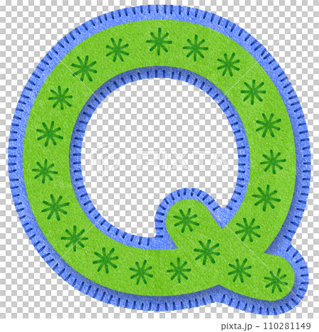 Fabric Alphabet Letter Q 110281149