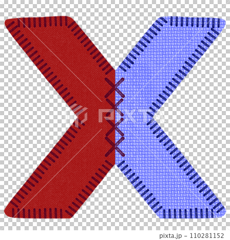 Fabric Alphabet Letter X 110281152