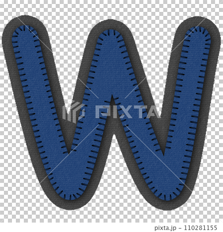 Fabric Alphabet Letter W 110281155