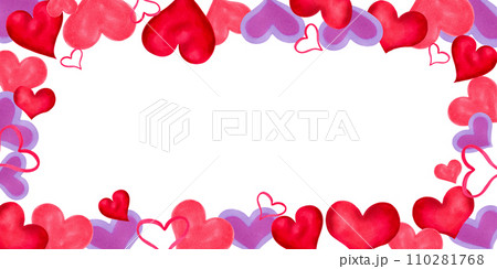 Horizontal frame for Valentines Day Mothers. 110281768 PIXTA