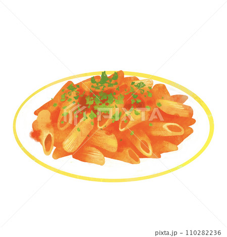 アラビアータ ペンネ パスタのイラスト アラビアータ ペンネ パスタのイラスト 110282236