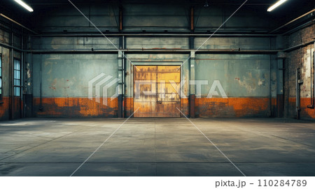 Industrial interior of an old factory building 110284789