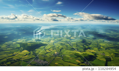 Large beautiful countryside farmland, lots of country lanes 110284954