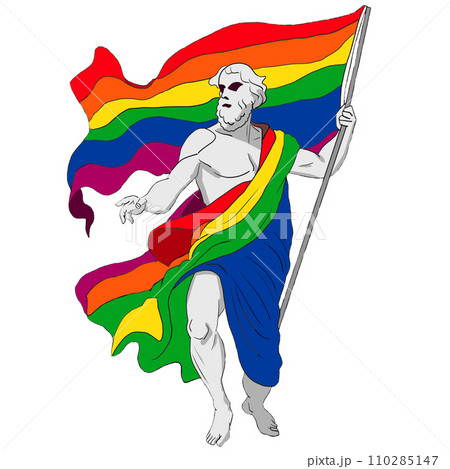 LGBTフラッグを持っている古代ギリシアの哲学者 110285147
