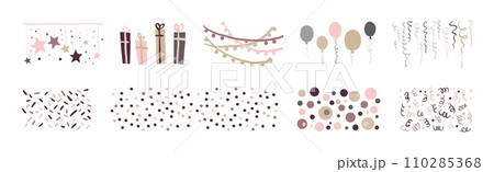 Festive Holiday Party Doodle Cute Element Vector Set Festive Holiday Party Doodle Cute Element Vector Set 110285368
