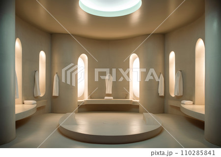 Modern stylish design of a traditional Turkish steam room. 110285841