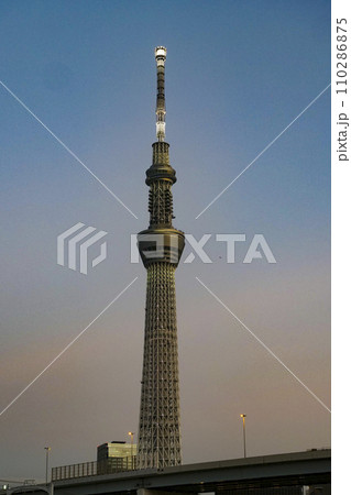 夕闇迫るスカイツリー 夕闇迫るスカイツリー 110286875