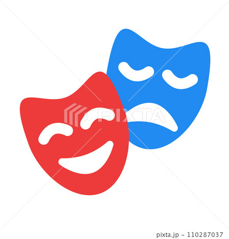 趣味、演劇、シアター、劇場を表すカラースタイルのアイコン 110287037