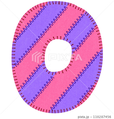 Fabric Alphabet Letter Number 0 110287456