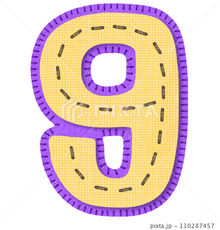 Fabric Alphabet Letter Number 9 110287457