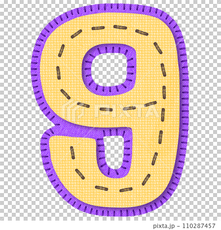 Fabric Alphabet Letter Number 9 110287457