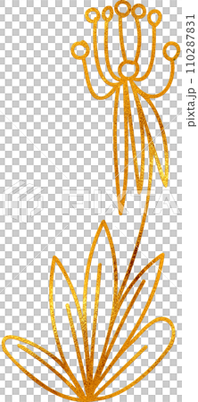 Golden Bloom - A Digital Painting of Floral Doodle Art Piece. Golden Bloom - A Digital Painting of Floral Doodle Art Piece. 110287831