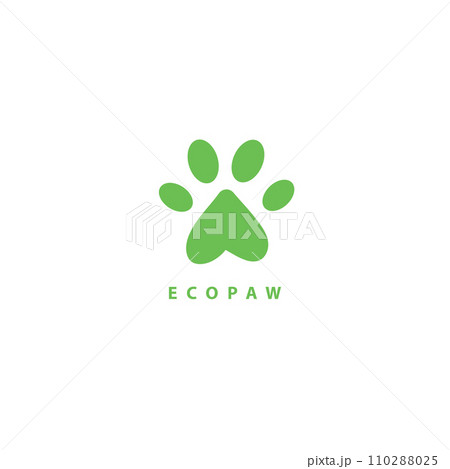 Cat paw isolated on white background, eco paw 110288025