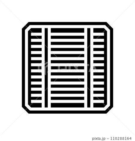 photovoltaic cells solar panel glyph icon vector illustration photovoltaic cells solar panel glyph icon vector illustration 110288164