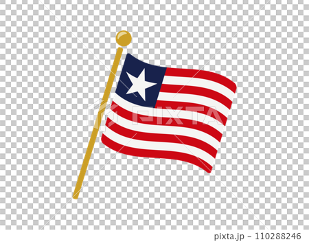 利比里亞國旗圖標矢量圖解 110288246